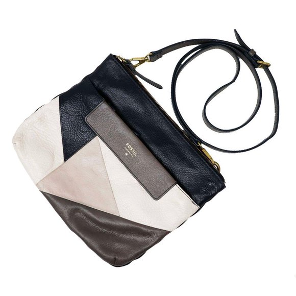 Fossil Handbags - Fossil Fiona Leather Colorblock Crossbody Bag